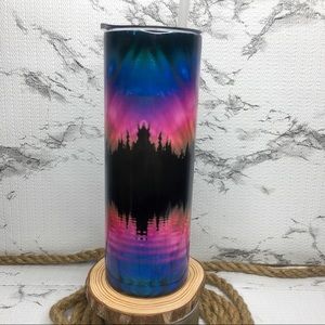 Northern Lights Tree Silhouette 20 oz Tumbler